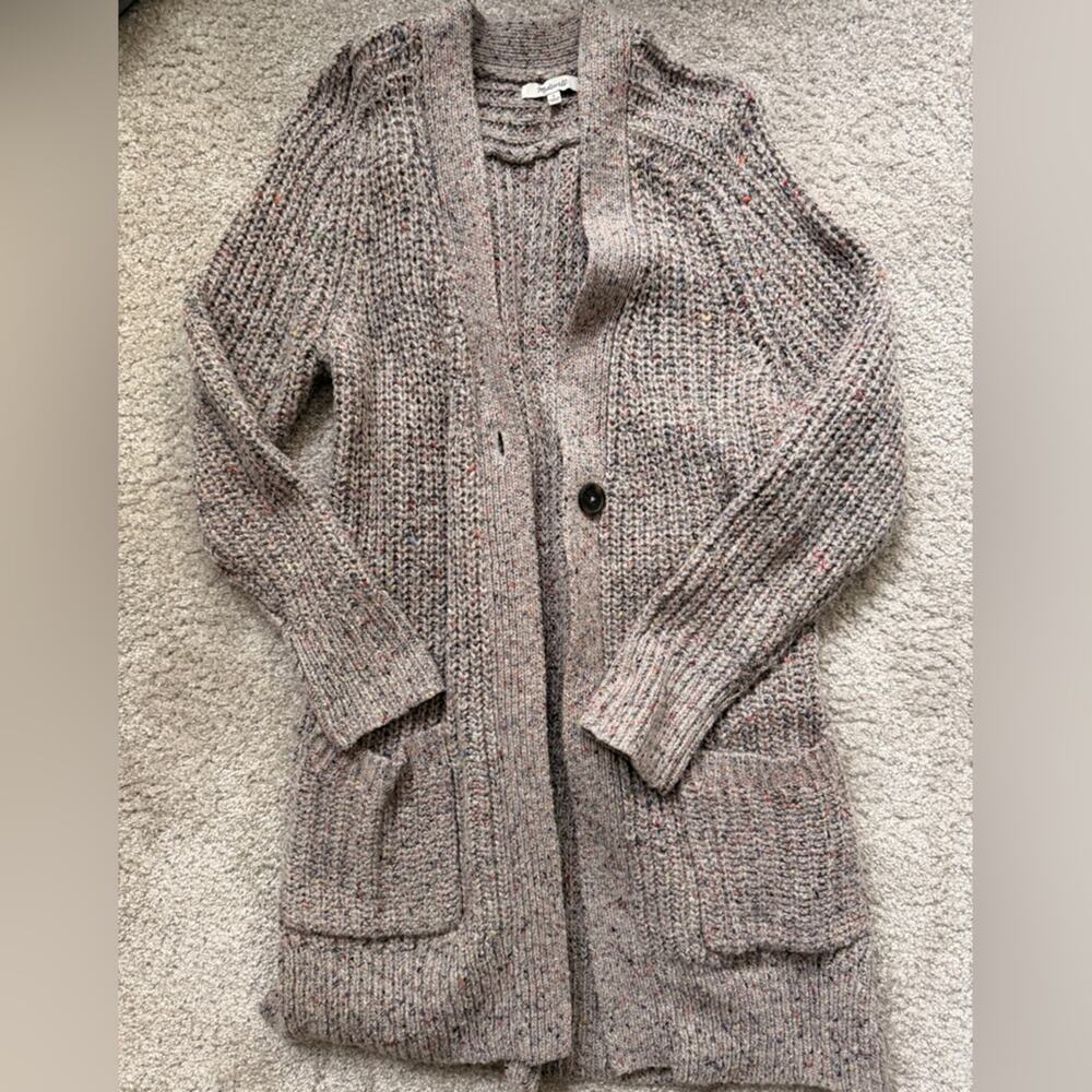 Madewell Multicolor Speckled Knit Cardigan